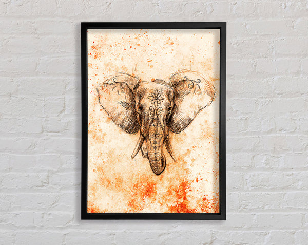 Indian Elephant Framed Print
