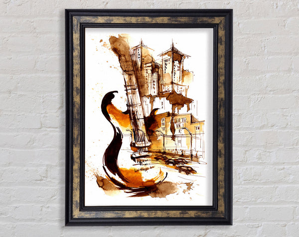 Music In The City Framed Print