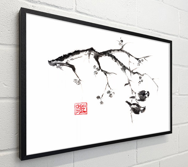 Chinese Birds In The Branch