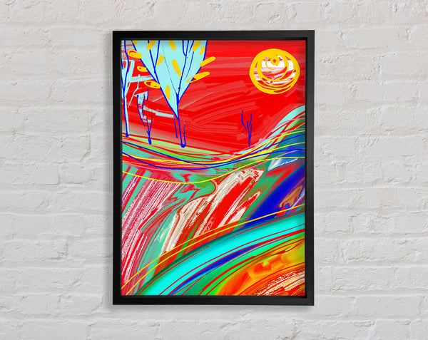 Melting Into The Sun Framed Print