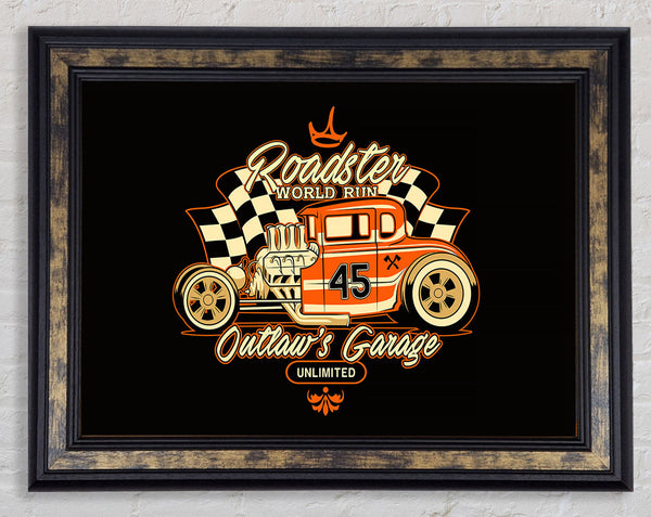 Outlaws Garage Framed Print