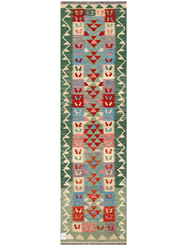 Maimana Afghanistan Kilim Rug - 202 x55 cm