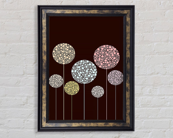 Pastel Flowers Framed Print