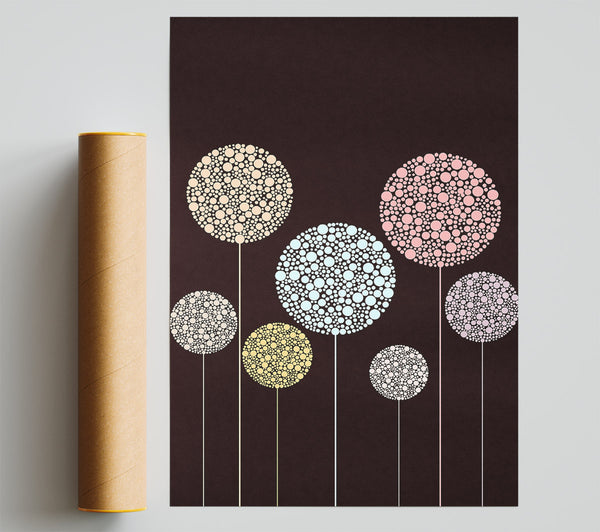 Pastel Flowers Poster