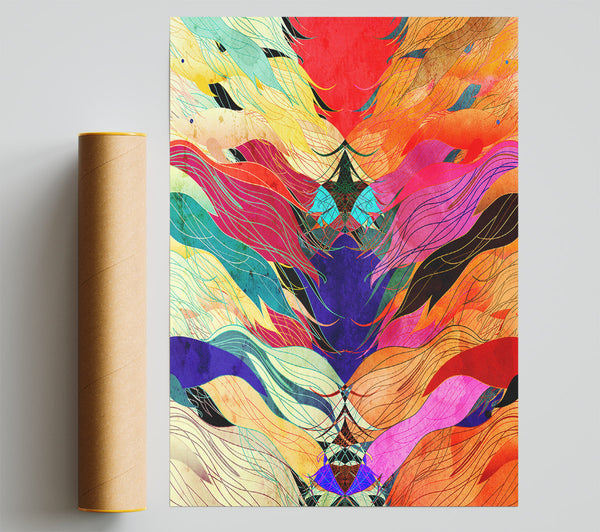 Psychedelic Ocean Fish Print