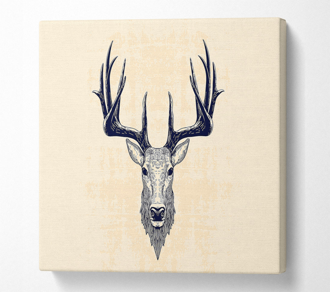  A Canvas Print of Stag Head Canvas Wall Art