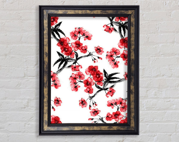 Cherry Blossom Branches Framed Print