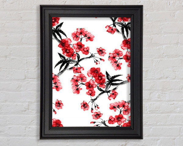 Cherry Blossom Branches Framed Print