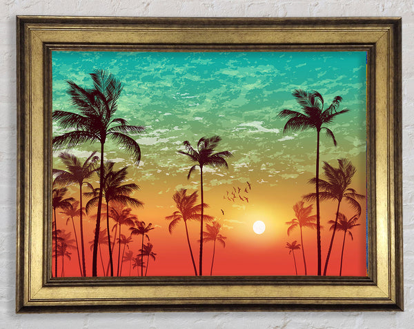 LA Sunset Skies Framed Print