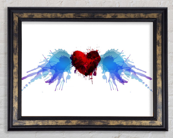 Love Heart Birds Framed Print