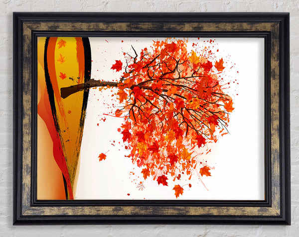 Autumn Orange Tree Framed Print