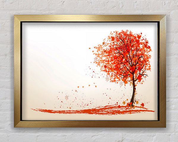 As The Leaves Fall Of The Autumn Tree Framed Print