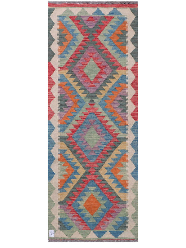 Maimana Afghanistan Kilim Rug - 197 x74 cm