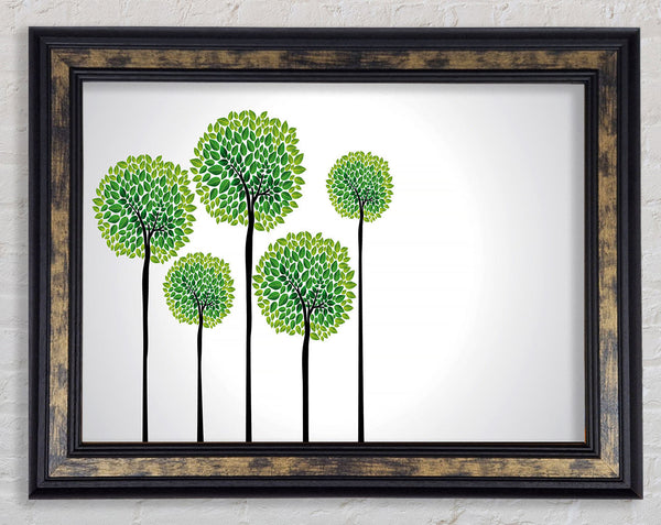 Abstract Trees Framed Print