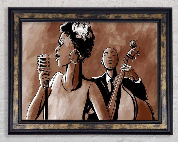 Chocolate Blues Music Framed Print