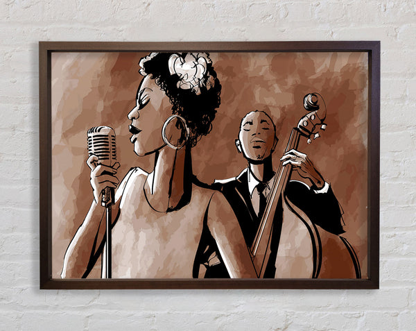 Chocolate Blues Music Framed Print