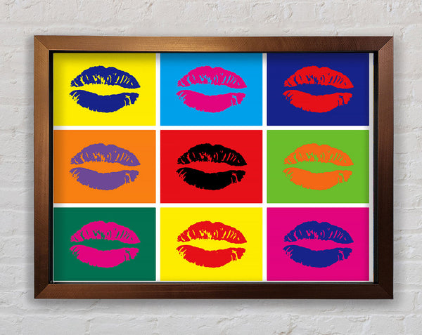 Lips Pop Art Framed Print