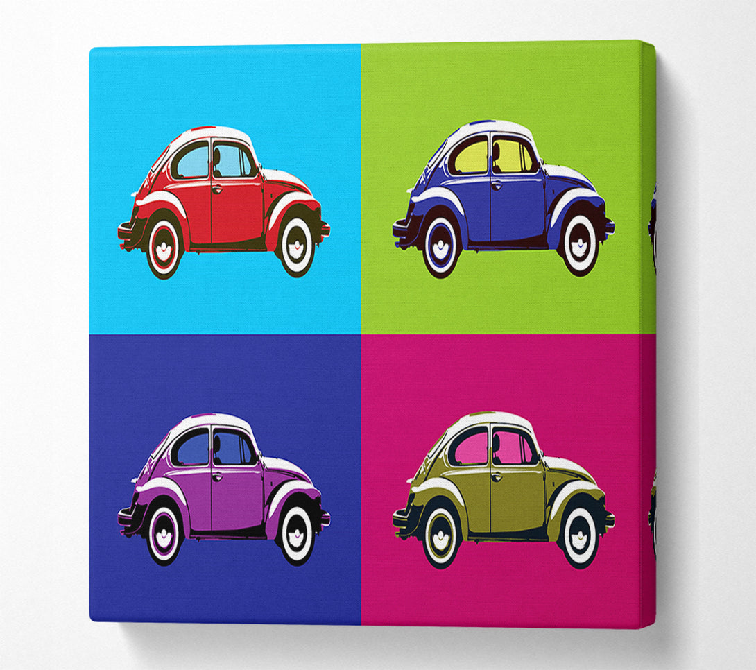  A Canvas Print of Beetle Pop Art Canvas Print