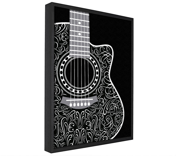 A picture of a Beautiful Acoustic Guitar framed canvas print sold by Wallart-Direct.co.uk