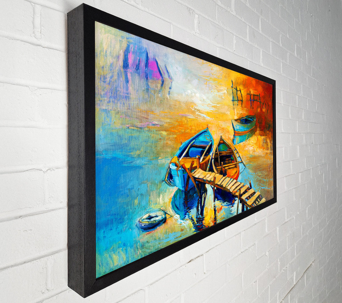  A Canvas Print of Golden Sail Boat Waters Canvas Art