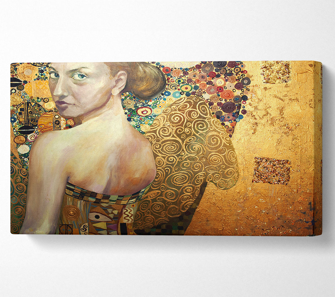  A Canvas Print of Klimt Golden Canvas Wall Art