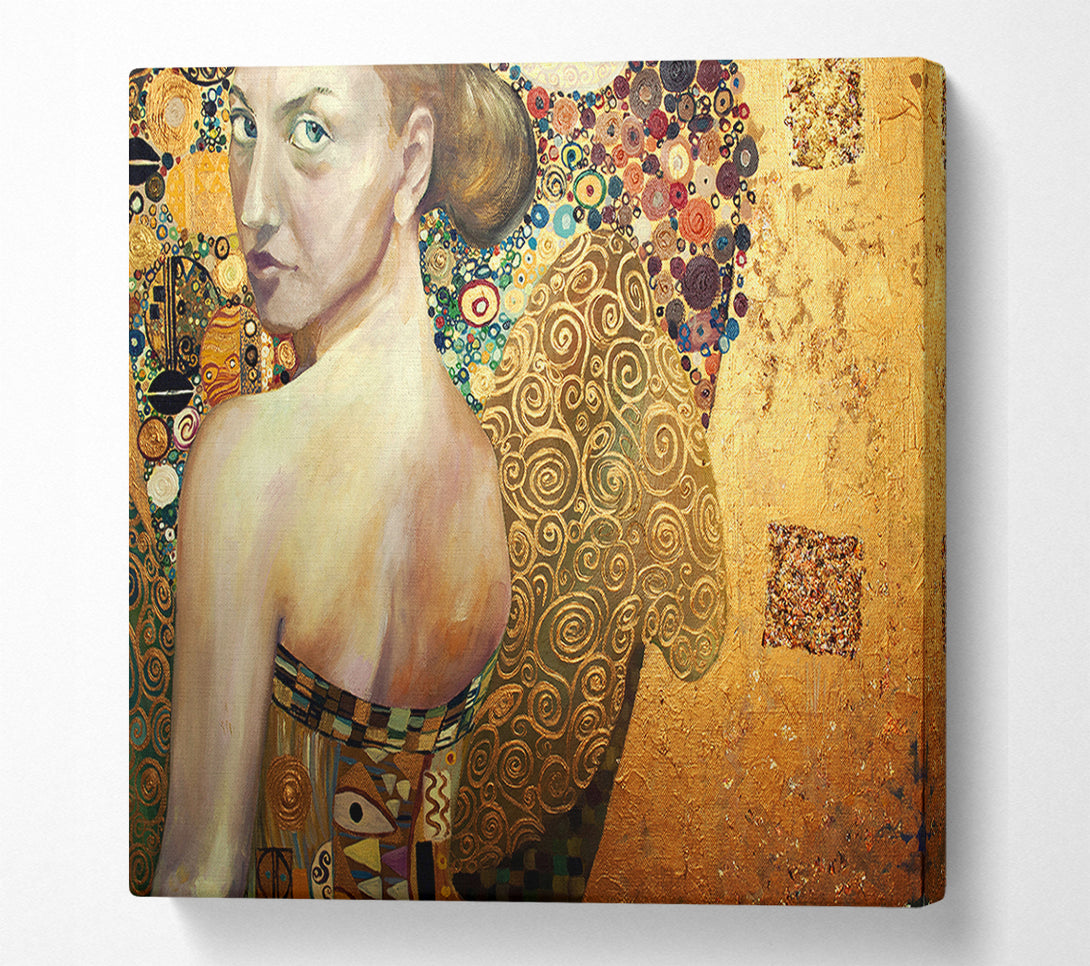  A Canvas Print of Klimt Golden Canvas Wall Art