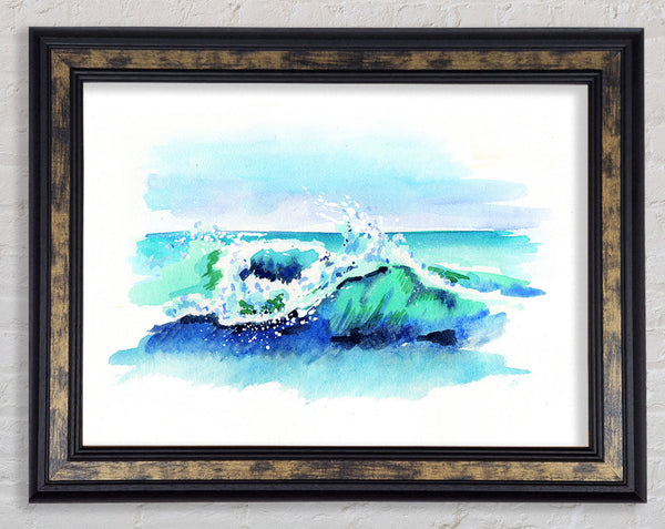 Movement In The Ocean Wave Framed Print
