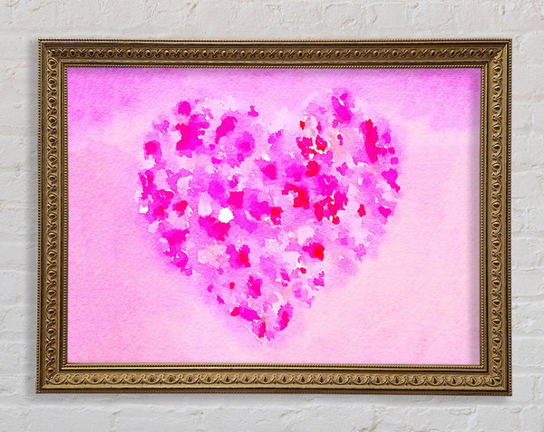 Love Heart Of Petals Framed Print