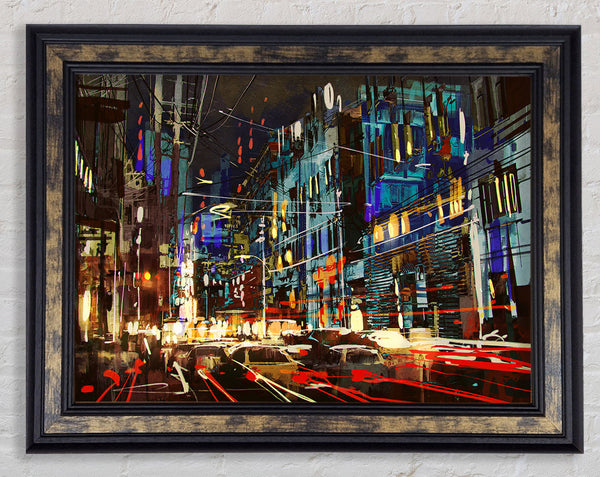 Traffic In The City Framed Print