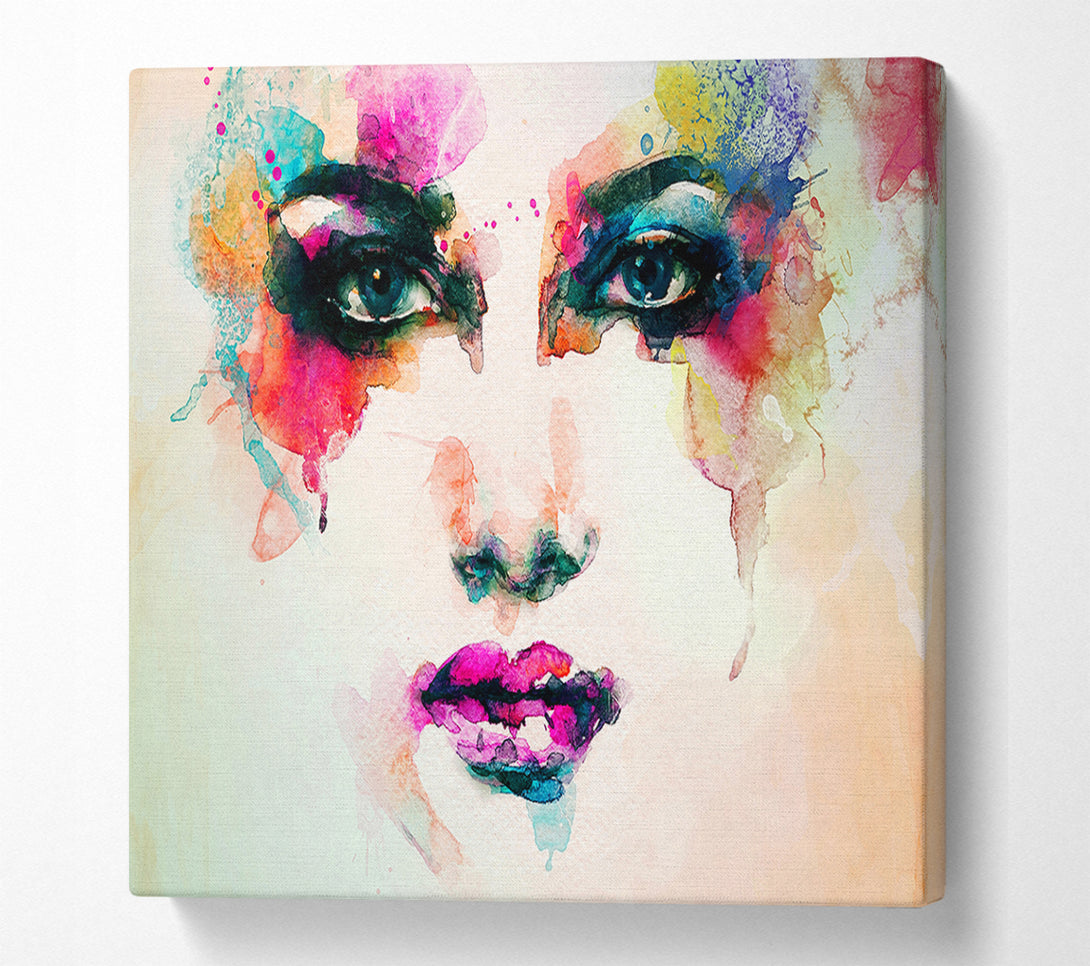  A Canvas Print of Rainbow Face Canvas Print