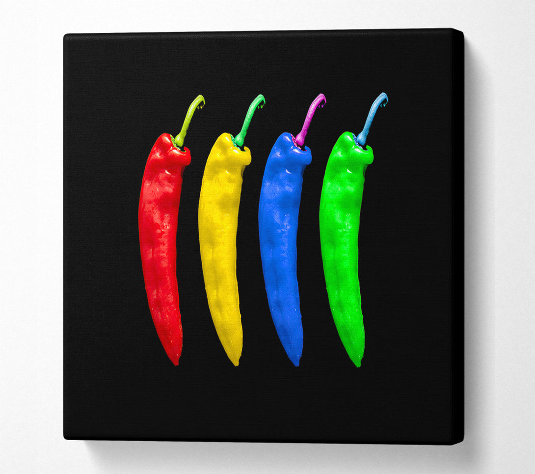  A Canvas Print of Vivid Chilis Canvas Print
