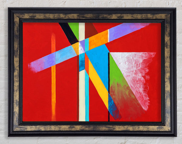 Coloured Lines Framed Print