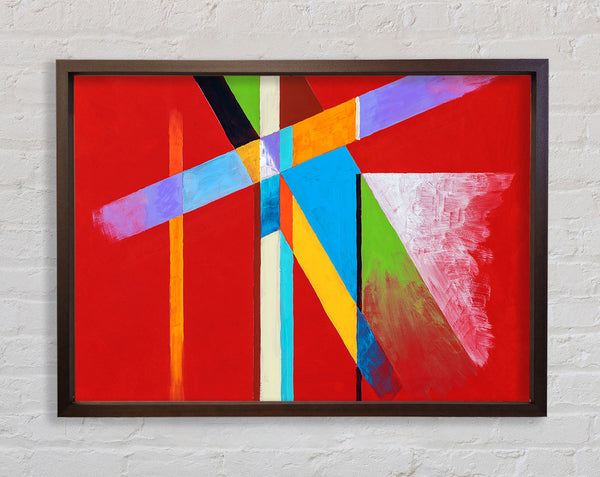 Coloured Lines Framed Print