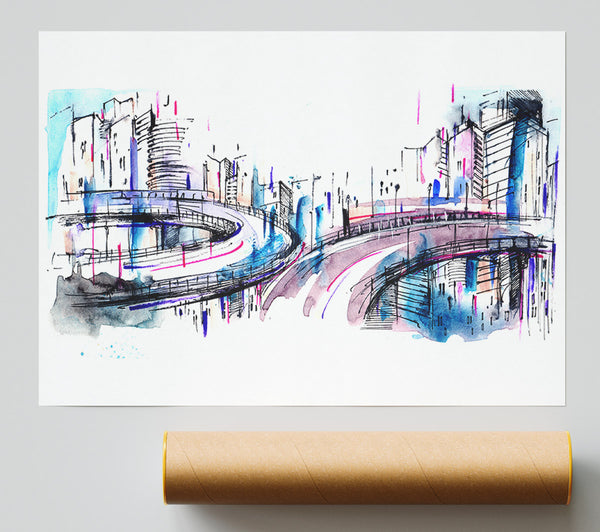 Ring Roads Through The City Poster
