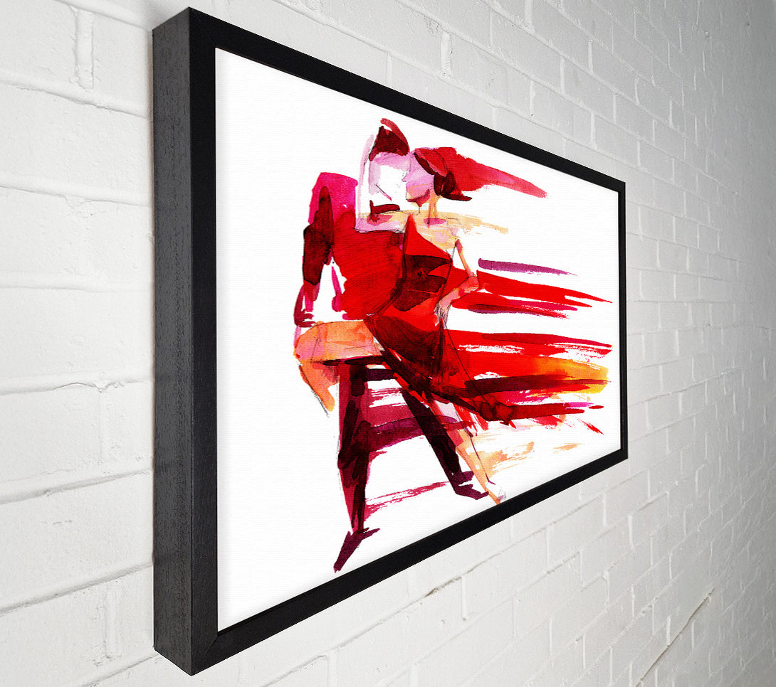  A Canvas Print of Red Hot Lovers Dancing Canvas Wall Art