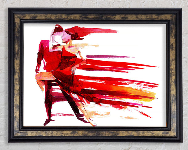 Red Hot Lovers Dancing Framed Print