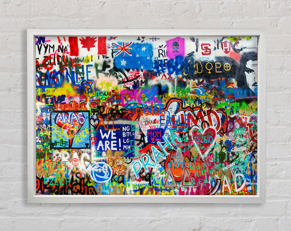 Graffiti Overload Framed Print
