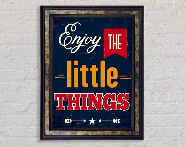 Enjoy The Little Things 1 Framed Print