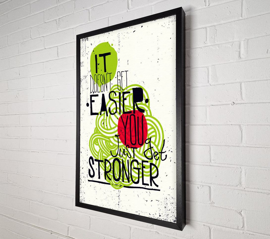  A Canvas Print of It Doesn't Get Easier 2 Canvas Wall Art