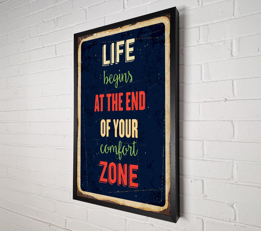  A Canvas Print of Life Begins At The End Canvas Wall Art