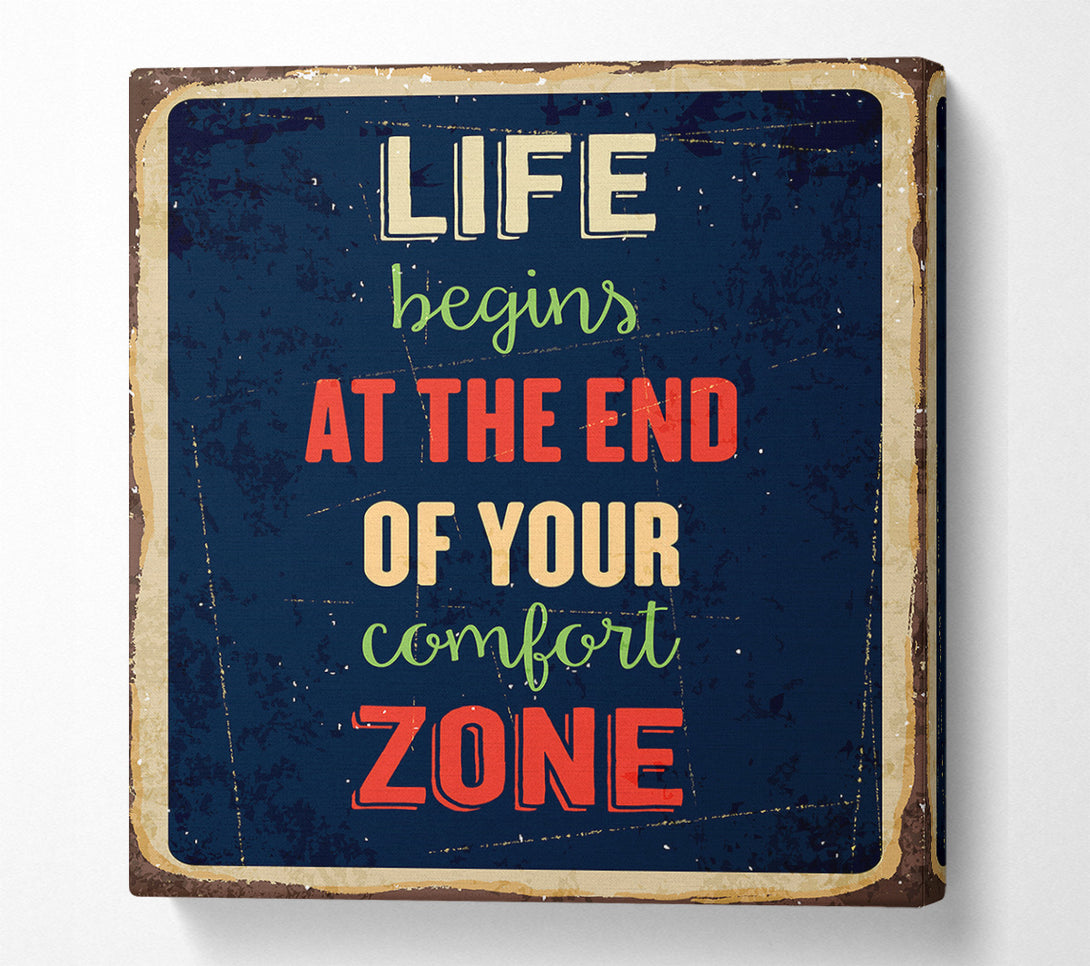  A Canvas Print of Life Begins At The End Canvas Wall Art
