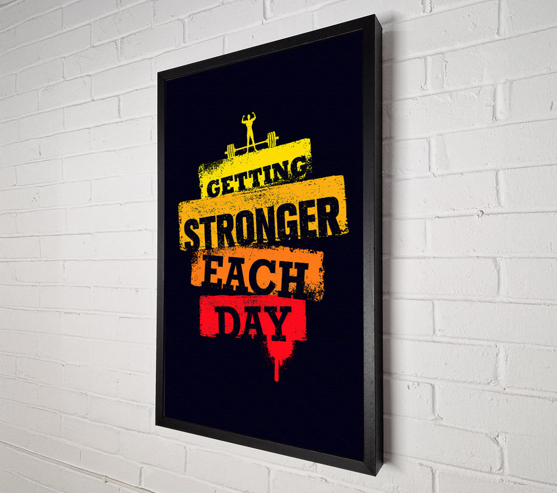  A Canvas Print of Getting Stronger Each Day Canvas Wall Art