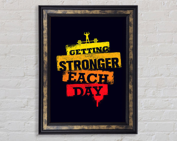 Getting Stronger Each Day Framed Print