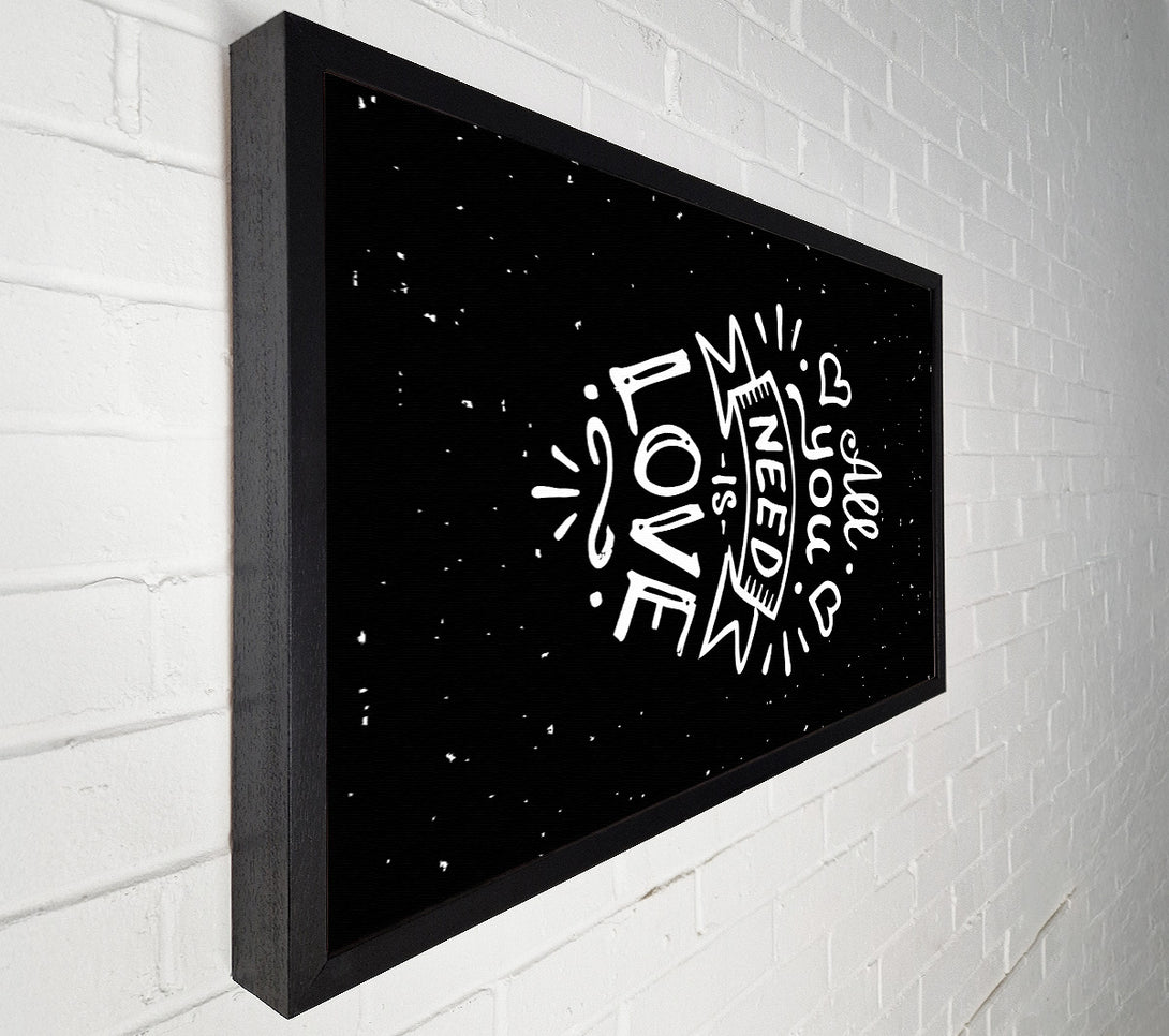  A Canvas Print of All You Need Is Love 1 Canvas Art