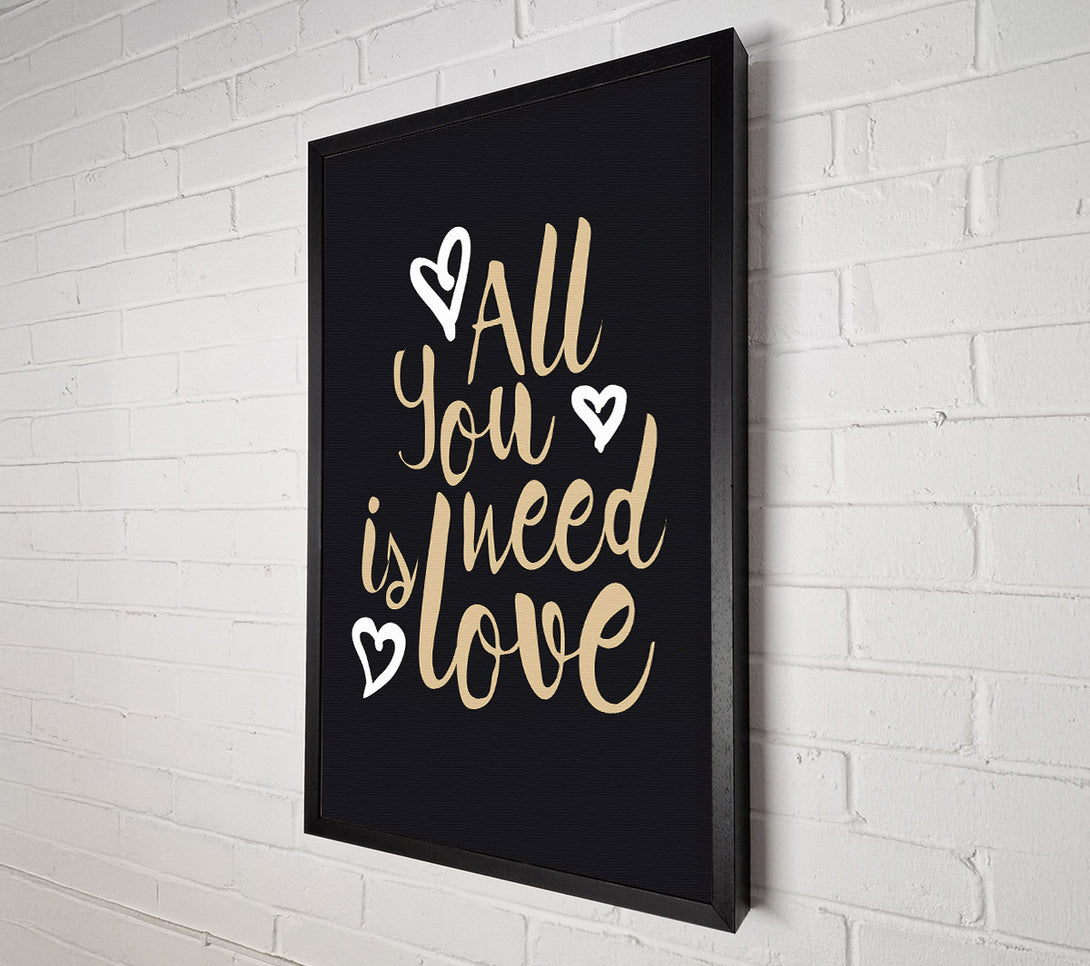  A Canvas Print of All You Need Is Love 2 Canvas Wall Art