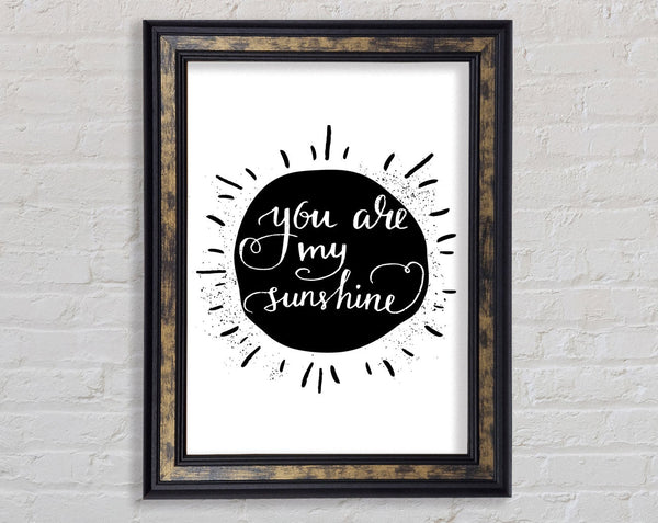 You Are My Sunshine Framed Print