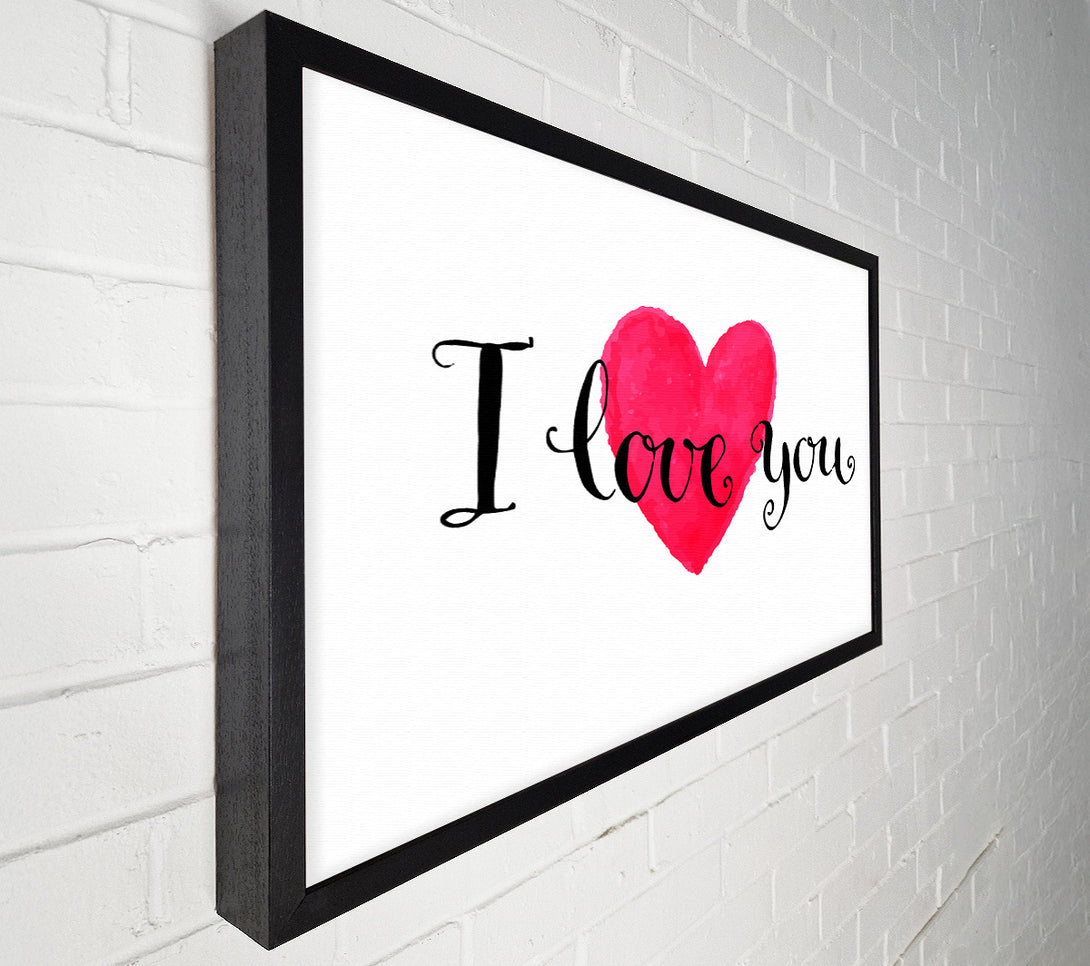  A Canvas Print of I Love You Canvas Wall Art