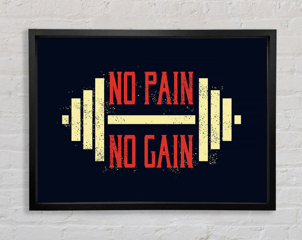 No Pain No Gain 2 Framed Print
