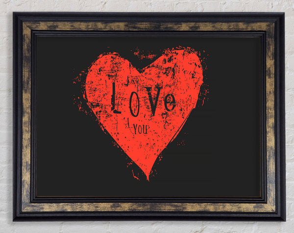 Love You 2 Framed Print