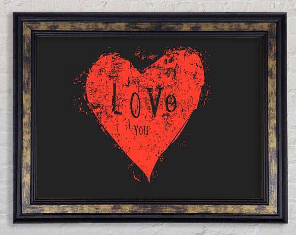 Love You 2 Framed Print